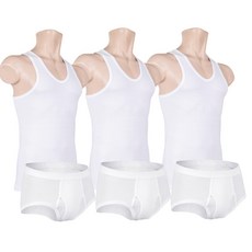 BYC 남성 순면 런닝+삼각팬티 3매 5매 세트