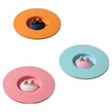 [4개세트] 실리콘 컵 덮개 뚜껑 머그잔 머그컵 뚜껑 세트 텀블러 캐릭터 동물 밀폐 커버, 1개