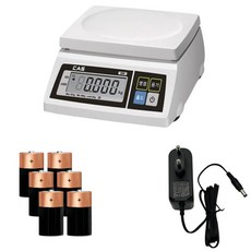 카스전자저울 SW-1S 시리즈 2kg 5kg 10kg 20kg 30kg 정품 아답터 포함, 1개, 10kg (5g 단위) 정품아답터 포함