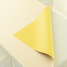 망고보드 가죽 식탁보 방수 테이블보 (무료재단), 160x90cm, 양면 옐로우 크림