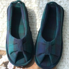 블랙워치 오픈토 덧신 국산 어린이집 보육교사 유치원 선생님 교사 교사용 여성 층간소음 미끄럼방지 덧신 덧신실내화 린다스 에이프런샵