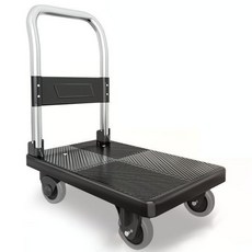 摺疊手推車 66x40cm 載重100斤 3吋PU輪 便攜靜音平板車, 1個, 普通66x40輕靜音100斤（台灣現貨）