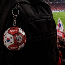 LED 축구공 키캡 키링 응원 굿즈 딸깍이 클리커, 3개, 레드
