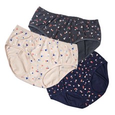 국내산 샘방지 하트 방수 위생 면팬티 3종세트