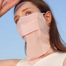 지니유 숨쉬기편한 여성 자외선차단 마스크 골프용, 1개, 소프트핑크