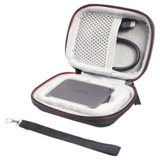 마이크론 크루셜 X10 PRO 외장하드 전용 수납 하드쉘 EVA 케이스, BLACK, 1개