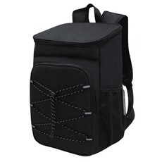 Allilio 쿨링백팩 보온보냉백팩 멀티캠핑백팩 여행가방 도시락가방 여행배낭 쿨러백 보냉가방, 블랙