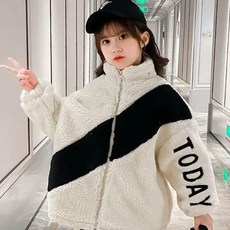 주니유니 주니어 투데이뽀글이집업자켓 뽀글이자켓 자매겨울자켓