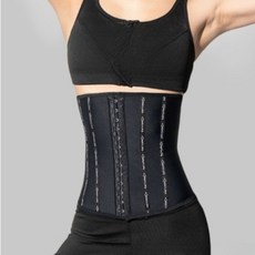 보마이 다이어트 헬스 발열 땀벨트 코르셋 허리보호대, 블랙, 1개