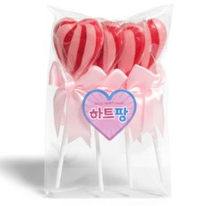 하트 수제 막대사탕, 35g, 4개