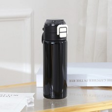 모이루 원터치 더블락 2.0 MAX 빨대 텀블러 보온 보냉 누수방지, 1개, 500ml, 모던 블랙