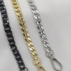 120cm 루이비똥 구찌 호환 크로스 핸드백 지갑 가방 숄더백 체인줄 스트랩 가방끈 메탈 체인백 끈 리폼, 1개, 실버