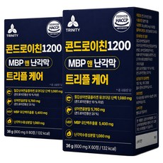 철갑상어 콘드로이친1200 MBP 앤 난각막 트리플케어 식약청인증 HACCP, 2개, 60정
