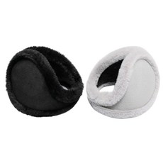 노아리스 기모 방한 귀도리, 1세트, 블랙+그레이