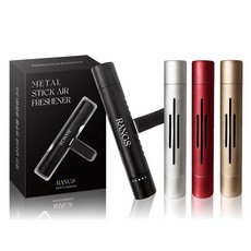 랑스 메탈스틱 차량용 송풍구 방향제 1+1, 블랙, 스윗블랙체리, 1세트