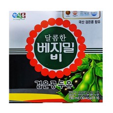 정식품 달콤한 베지밀 비 검은콩두유 190ml, 16개