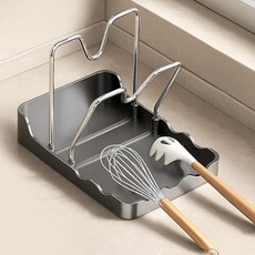 루메이드 깔끔보관 주방필수 스텐 냄비 뚜껑 거치대, 메탈그레이, 1개