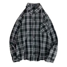 스타일닥터 봄 남녀공용 오버핏 체크 셔츠 빅사이즈 캐주얼 데일리