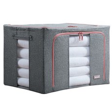 Young Green大容量衣服整理生活箱 66L, 灰色的, 1個