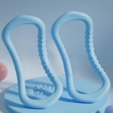씨엔알비 근육 이완 돌기형 필라테스 요가링, 2개, 스카이블루