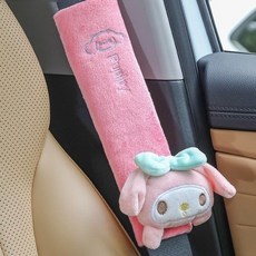 귀여운 산리오 캐릭터 차량용 안전벨트 커버 인형, 1개, 마이멜로디
