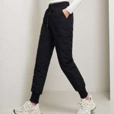 ANYOU 겨울 여성용 퀼팅 다운 구스 팬츠