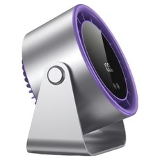 LED 무선 무소음 탁상용 선풍기 벽걸이 데스크팬, 보라회색, X3