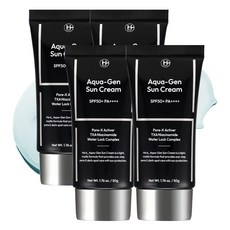히이즈 아쿠아젠 선크림 남성 데일리 기능성 자외선 차단제 SPF50+ PA++++, 4개, 50g 4개, 50g