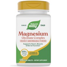Nature's Way 然萃維 甘胺酸鎂素食複合錠, 1罐, 120錠