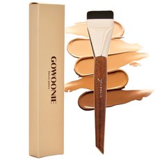 고우니 납작 파운데이션 브러쉬 파데붓, 모던실버, 1개