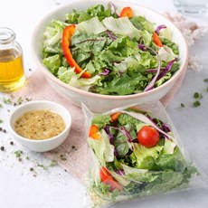 [이런팜] 싱싱하게 씻지 않고 바로먹는 한끼 샐러드 4팩 (드레싱포함), 4개, 120g