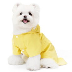 Neo FIT. 狗狗粉彩雨衣, 1個, 檸檬黃