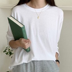 아이우먼 빅사이즈 시그니쳐 옆트임 라운드넥 무지 티셔츠 데일리 배이직티 55-99 size 여성큰옷