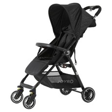 조이로 JR2 휴대용 초경량 기내반입 여행용 접이식 유모차, 블랙