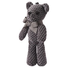 오늘도쭌 귀엽고 포근한 테디 곰돌이 키링, 차분그레이, 1개