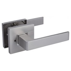 하이엔드 국산 마루 510 변색없는 니켈도금 사각 방문손잡이 문고리 레버 도어락 후면 볼트고정 시공편리, NI(니켈), 1개