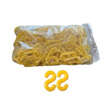 TIS 塑膠捲鏈 黃色 + S型掛鉤 2p 組, 4套