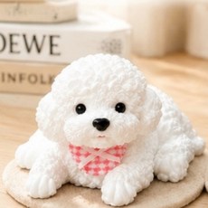 [최저가!!] 1/1+1 말랑이 강아지 스트레스 해소 피규어 차량용 말랑이 자동차 대시보드 장식인형 선물 장식품 자동차 인테리어 소품, 1세트, 화이트