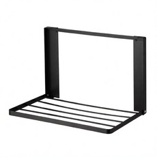 J&D 세탁기 자석 접이식 선반 정리 끝판왕 다용도실 수납 선반 후크 8P 증정, 올블랙