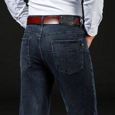 JEEP SPIRIT 지프 스피릿 청바지 남자 가을 겨울 새로운 패션 디자인 남성 바지 사업 캐주얼 팬츠 느슨한 스트레이트 스트레치 중간 허리 코튼 두꺼운 남성 청바지 J8033