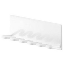 mootagonglivingmarket 免鑽孔壁掛式牙刷架 5格, 白色, 1個