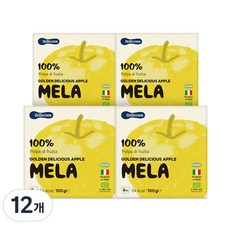 베베쿡 유기농 멜라퓨레, 사과, 200g, 12개