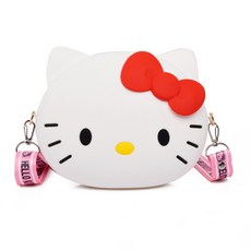 실리콘 키티 크로스 가방, 화이트