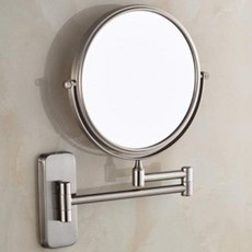 다람 무타공 접착식 다용도 면도경 욕실거울 대형, 사틴 그레이