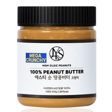 야스티 순 땅콩버터 크런치 100% 무첨가, 1개, 300g