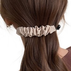 볼우물 머리숱많아보이는 집게핀 바나나헤어핀, 1개, 베이지