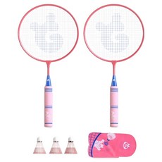 은성 스포츠 패밀리 배드민턴 라켓+ 셔틀콕+ 풀커버, 1세트, Z02324(핑크)