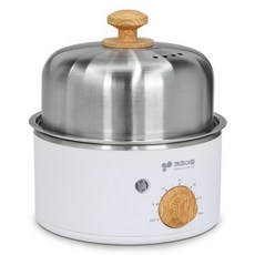 대웅 계란찜기 에그찜기 10분 쾌속순환가열 스텐레스열판, 키친아트 우드스텐1단