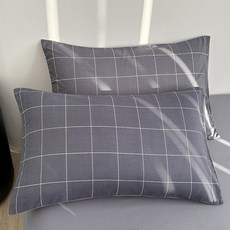 레드나무 부드러운 워싱 먼지없는 순면 베개커버 2P