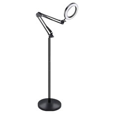 Apnoo 뷰티 샵 링라이트 스탠드 이동식 피부 미용 조명 반영구 속눈썹 뷰티 샵 피부 신축식 LED 스탠드 스탠드&클램프식 겸용 확대경, 흰색